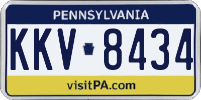 PA license plate KKV8434