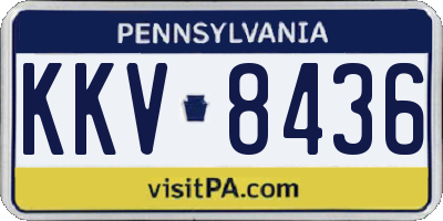 PA license plate KKV8436