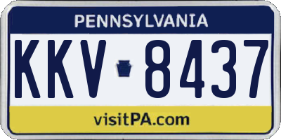 PA license plate KKV8437