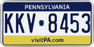 PA license plate KKV8453