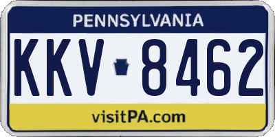 PA license plate KKV8462