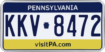 PA license plate KKV8472