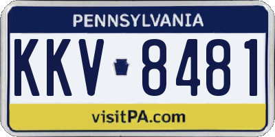 PA license plate KKV8481