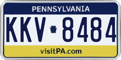 PA license plate KKV8484