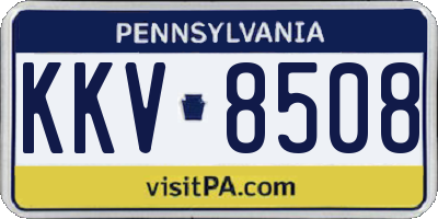 PA license plate KKV8508