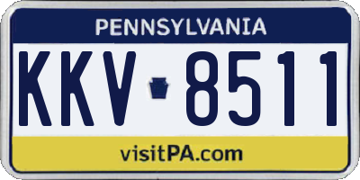 PA license plate KKV8511