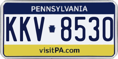 PA license plate KKV8530
