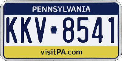 PA license plate KKV8541