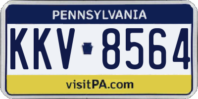 PA license plate KKV8564