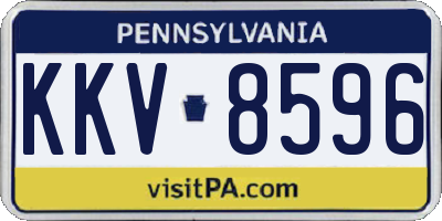PA license plate KKV8596