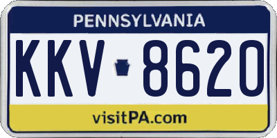 PA license plate KKV8620