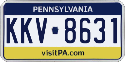 PA license plate KKV8631