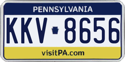 PA license plate KKV8656