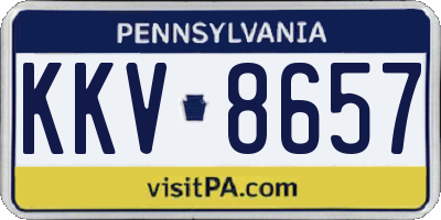 PA license plate KKV8657