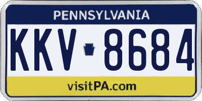 PA license plate KKV8684