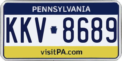PA license plate KKV8689