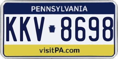 PA license plate KKV8698