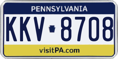 PA license plate KKV8708