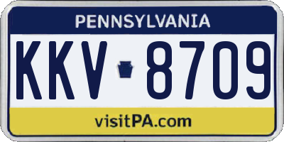 PA license plate KKV8709