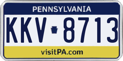 PA license plate KKV8713