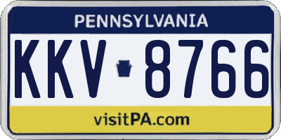 PA license plate KKV8766
