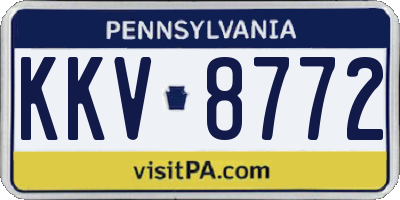PA license plate KKV8772
