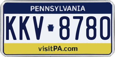 PA license plate KKV8780