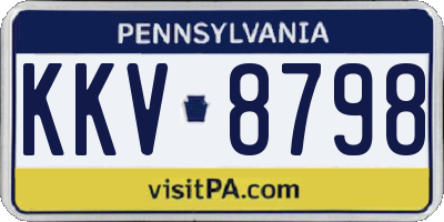 PA license plate KKV8798