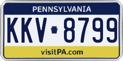 PA license plate KKV8799