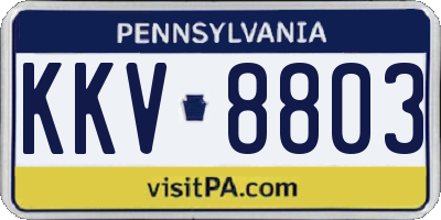 PA license plate KKV8803