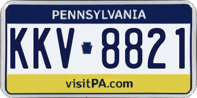 PA license plate KKV8821
