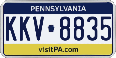 PA license plate KKV8835