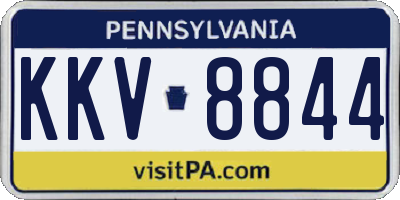 PA license plate KKV8844
