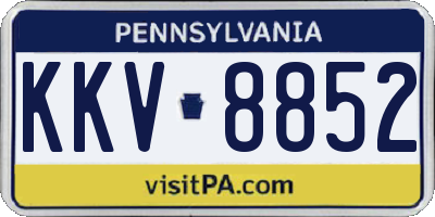 PA license plate KKV8852