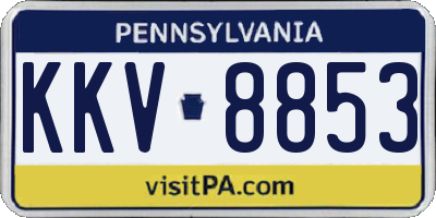 PA license plate KKV8853