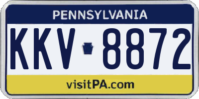 PA license plate KKV8872