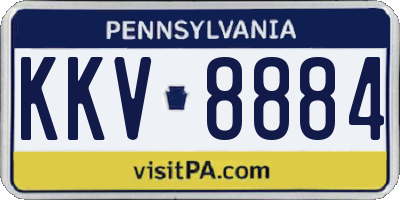 PA license plate KKV8884