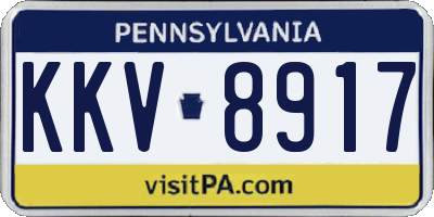 PA license plate KKV8917
