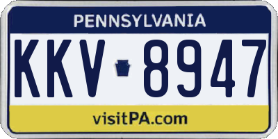 PA license plate KKV8947