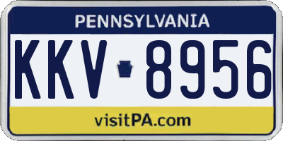 PA license plate KKV8956