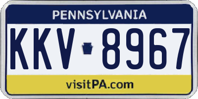 PA license plate KKV8967