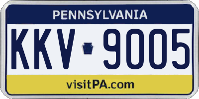 PA license plate KKV9005