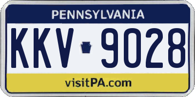 PA license plate KKV9028