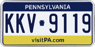 PA license plate KKV9119