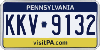 PA license plate KKV9132