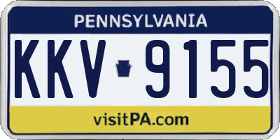 PA license plate KKV9155