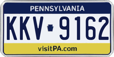 PA license plate KKV9162