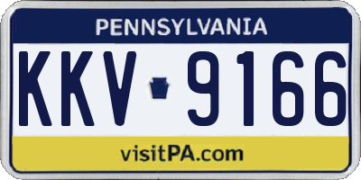 PA license plate KKV9166