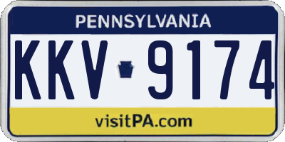 PA license plate KKV9174
