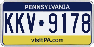 PA license plate KKV9178